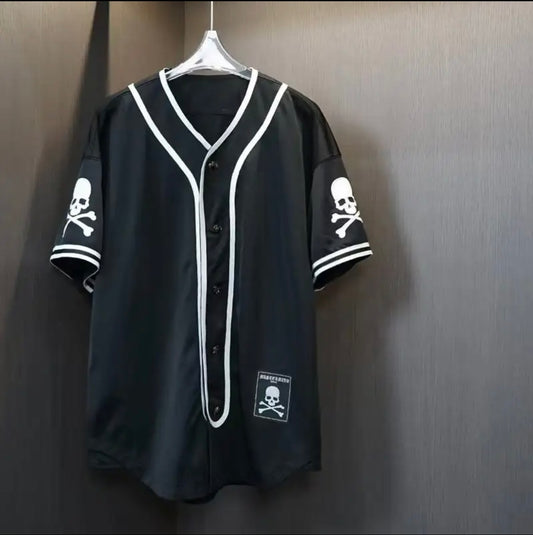 MASTERMIND JAPAN Baseball Style Jersey - Arm Skull Detail
