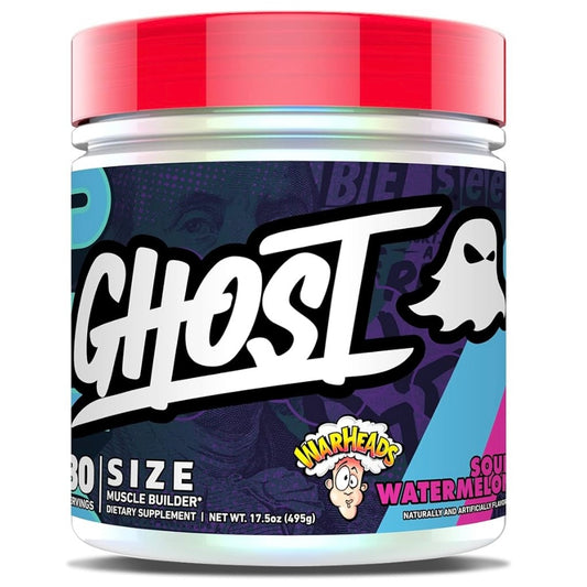 GHOST Size Muscle Builder Dietary Supplement - Warheads Sour Watermelon, 30 Servings